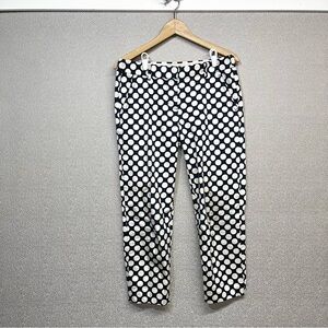 2 J.Crew City Fit Navy Blue Polka Dot Pants